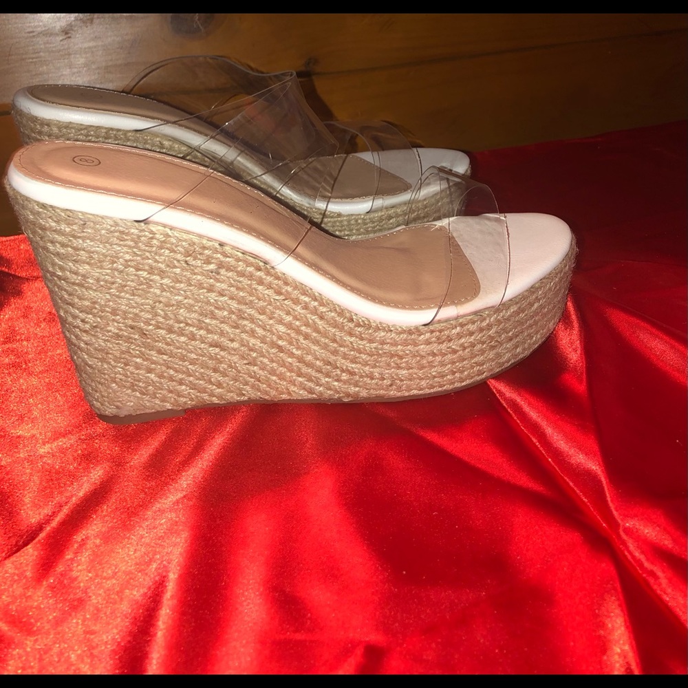 2 strap wedge sandal